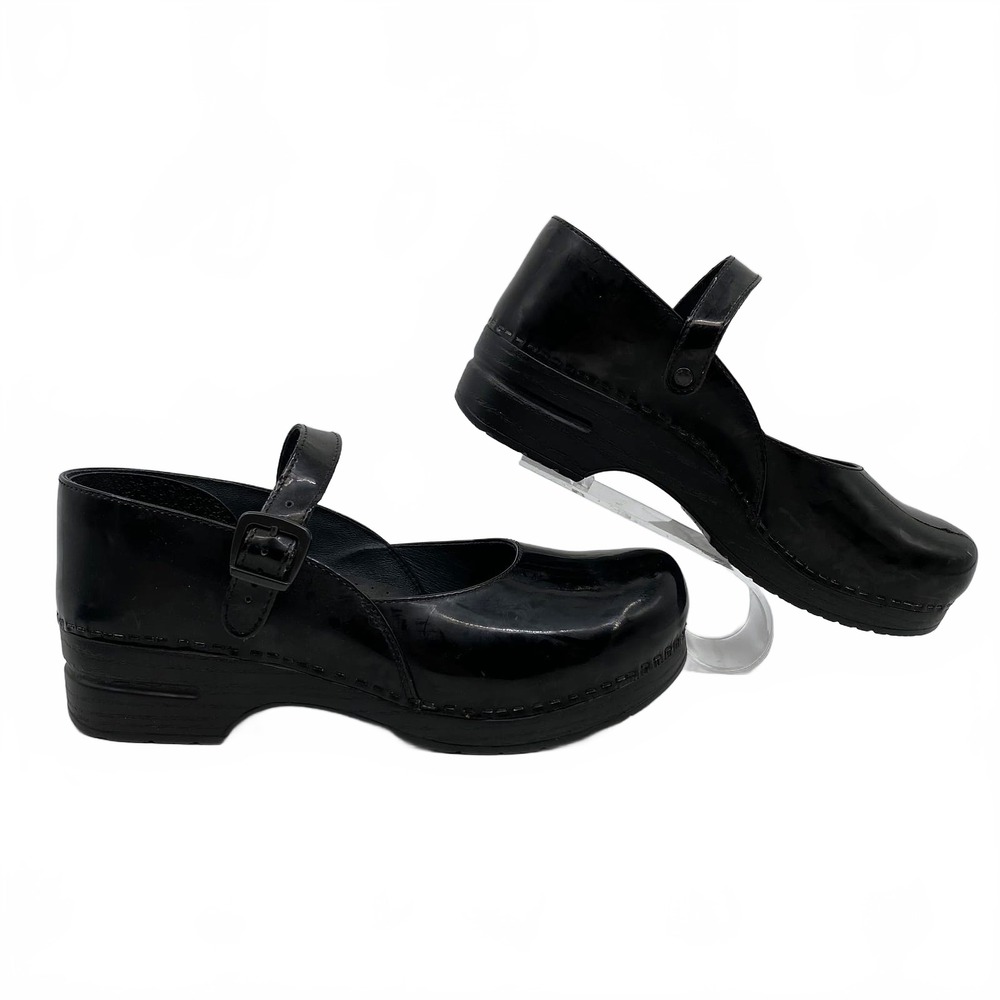 Dansko Black Patent Leather Mary Jane Clogs | EU42 (US12) Regular